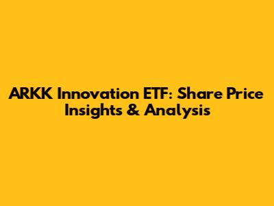ARKK Innovation ETF: Share Price Insights & Analysis