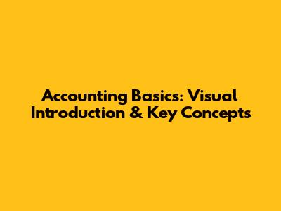 Accounting Basics: Visual Introduction & Key Concepts
