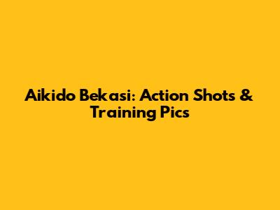 Aikido Bekasi: Action Shots & Training Pics