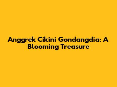 Anggrek Cikini Gondangdia: A Blooming Treasure