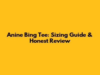 Anine Bing Tee: Sizing Guide & Honest Review