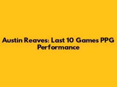 Austin Reaves: Last 10 Games PPG Performance