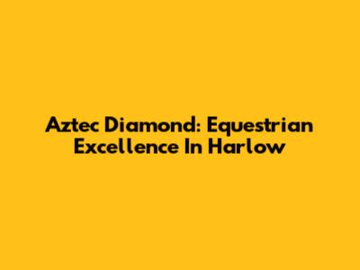 Aztec Diamond: Equestrian Excellence In Harlow