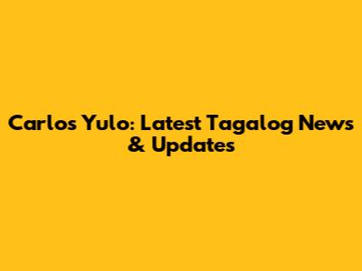 Carlos Yulo: Latest Tagalog News & Updates