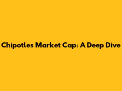Chipotle's Market Cap: A Deep Dive