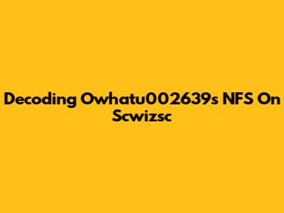 Decoding Owhatu002639's NFS On Scwizsc