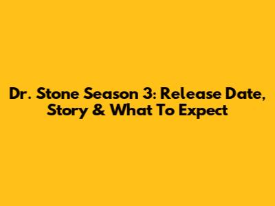 Dr. Stone Season 3: Release Date, Story & What To Expect