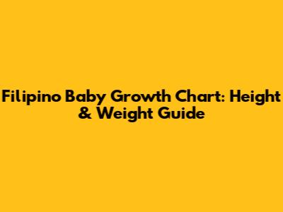 Filipino Baby Growth Chart: Height & Weight Guide