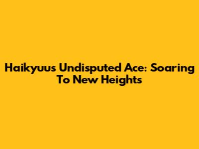 Haikyuu's Undisputed Ace: Soaring To New Heights