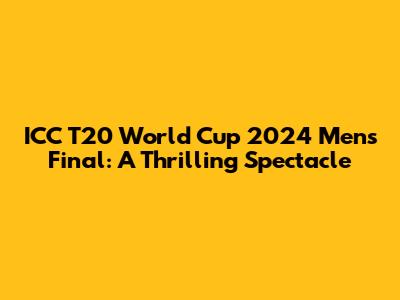 ICC T20 World Cup 2024 Men's Final: A Thrilling Spectacle