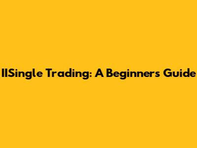 IISingle Trading: A Beginner's Guide