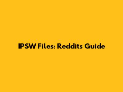 IPSW Files: Reddit's Guide