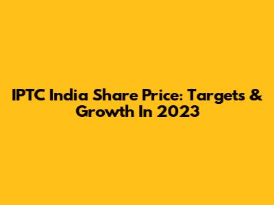 IPTC India Share Price: Targets & Growth In 2023