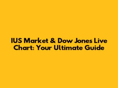 IUS Market & Dow Jones Live Chart: Your Ultimate Guide
