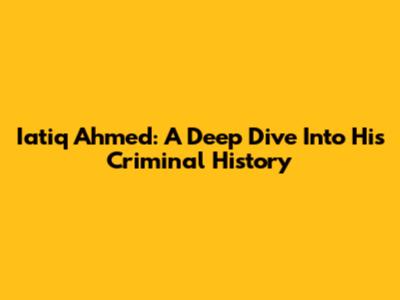 Iatiq Ahmed: A Deep Dive Into His Criminal History