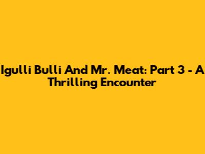 Igulli Bulli And Mr. Meat: Part 3 - A Thrilling Encounter