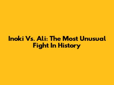 Inoki Vs. Ali: The Most Unusual Fight In History