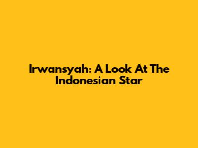 Irwansyah: A Look At The Indonesian Star