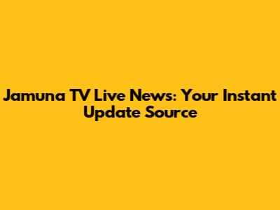 Jamuna TV Live News: Your Instant Update Source