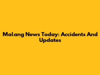 Malang News Today: Accidents And Updates