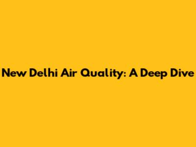 New Delhi Air Quality: A Deep Dive
