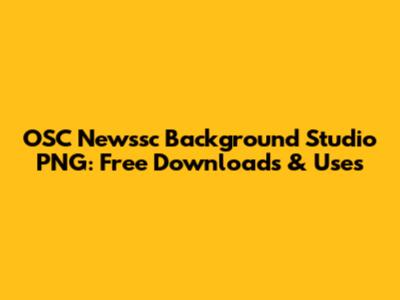 OSC Newssc Background Studio PNG: Free Downloads & Uses