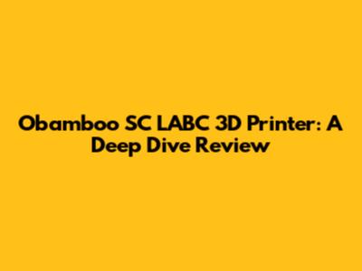 Obamboo SC LABC 3D Printer: A Deep Dive Review
