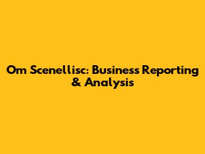 Om Scenellisc: Business Reporting & Analysis