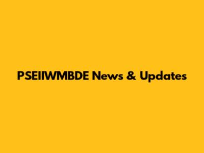 PSEIIWMBDE News & Updates