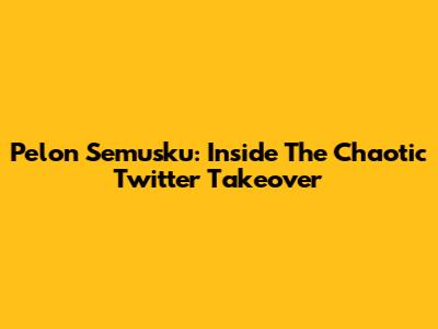 Pelon Semusku: Inside The Chaotic Twitter Takeover
