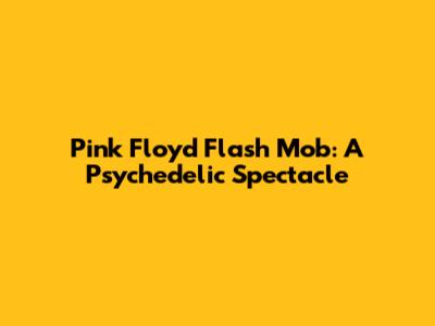Pink Floyd Flash Mob: A Psychedelic Spectacle