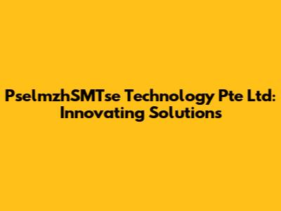 PselmzhSMTse Technology Pte Ltd: Innovating Solutions