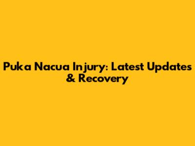 Puka Nacua Injury: Latest Updates & Recovery