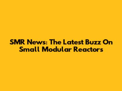 SMR News: The Latest Buzz On Small Modular Reactors