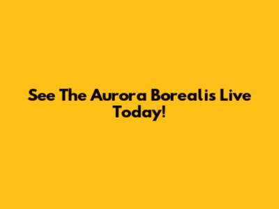 See The Aurora Borealis Live Today!