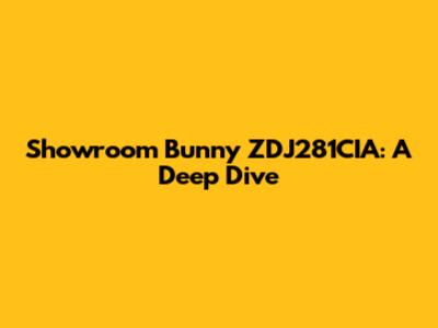 Showroom Bunny ZDJ281CIA: A Deep Dive