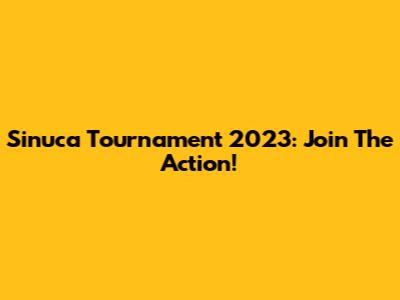 Sinuca Tournament 2023: Join The Action!