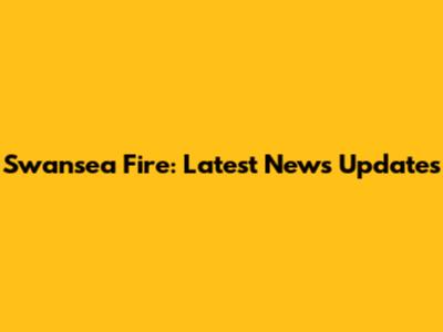 Swansea Fire: Latest News Updates
