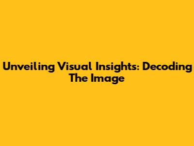 Unveiling Visual Insights: Decoding The Image