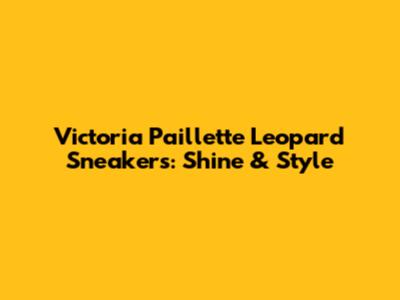 Victoria Paillette Leopard Sneakers: Shine & Style