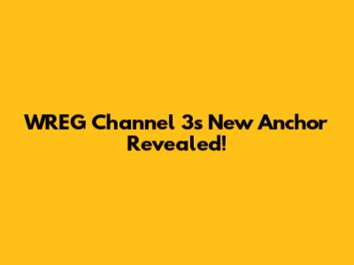 WREG Channel 3's New Anchor Revealed!
