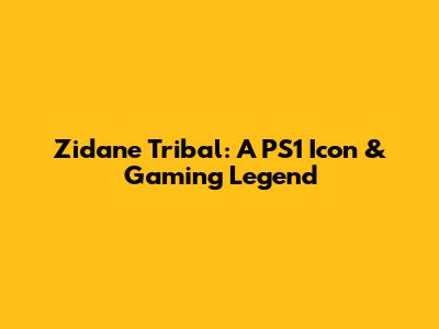 Zidane Tribal: A PS1 Icon & Gaming Legend